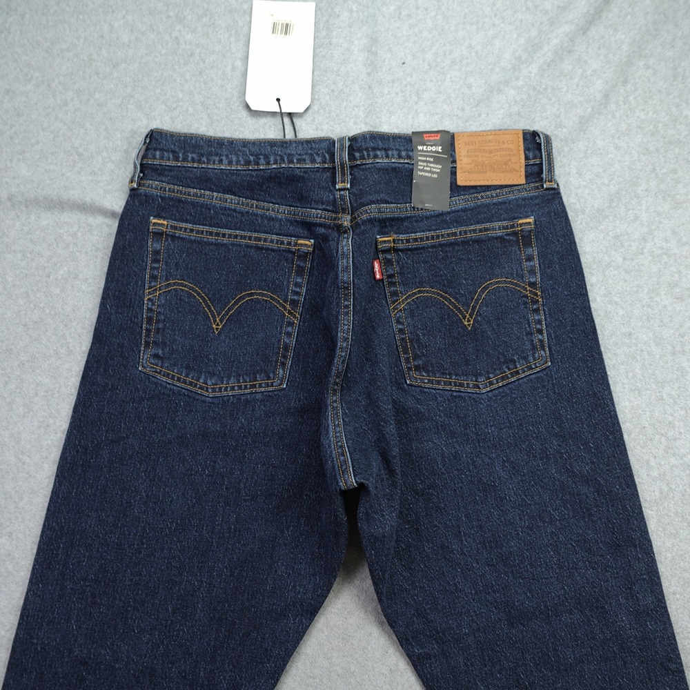 Levi's Jeans Womens 31 Blue Wedgie Straight High Rise Tapered Button Fly Denim - Picture 4 of 16